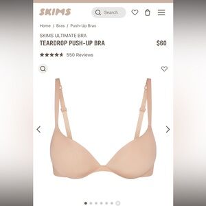 Skims ultimate teardrop push-up bra